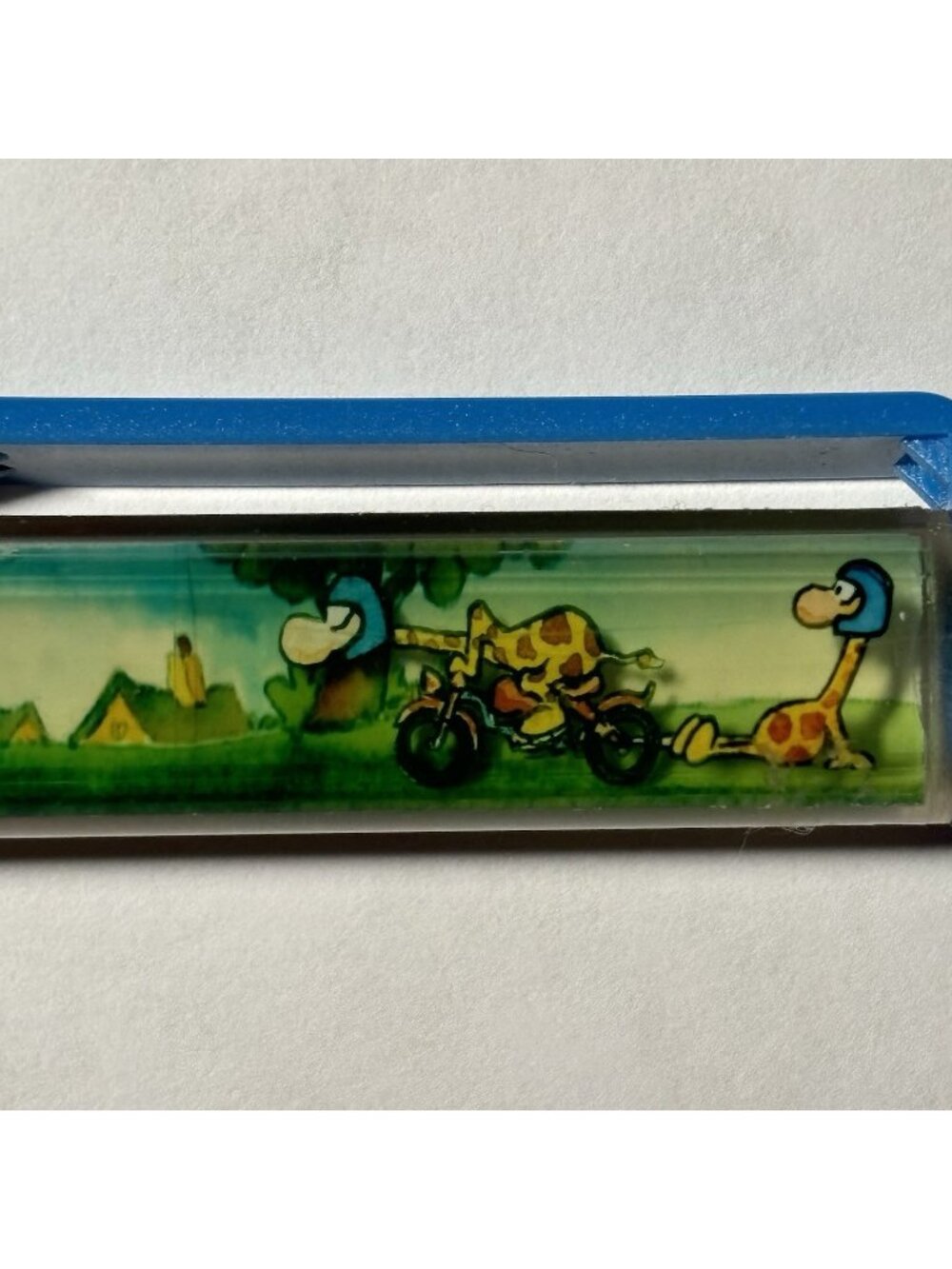 Hello Sunshine Floaty Pen Giraffe Wearing Bike Helmet on Bicycle Cute Novelty